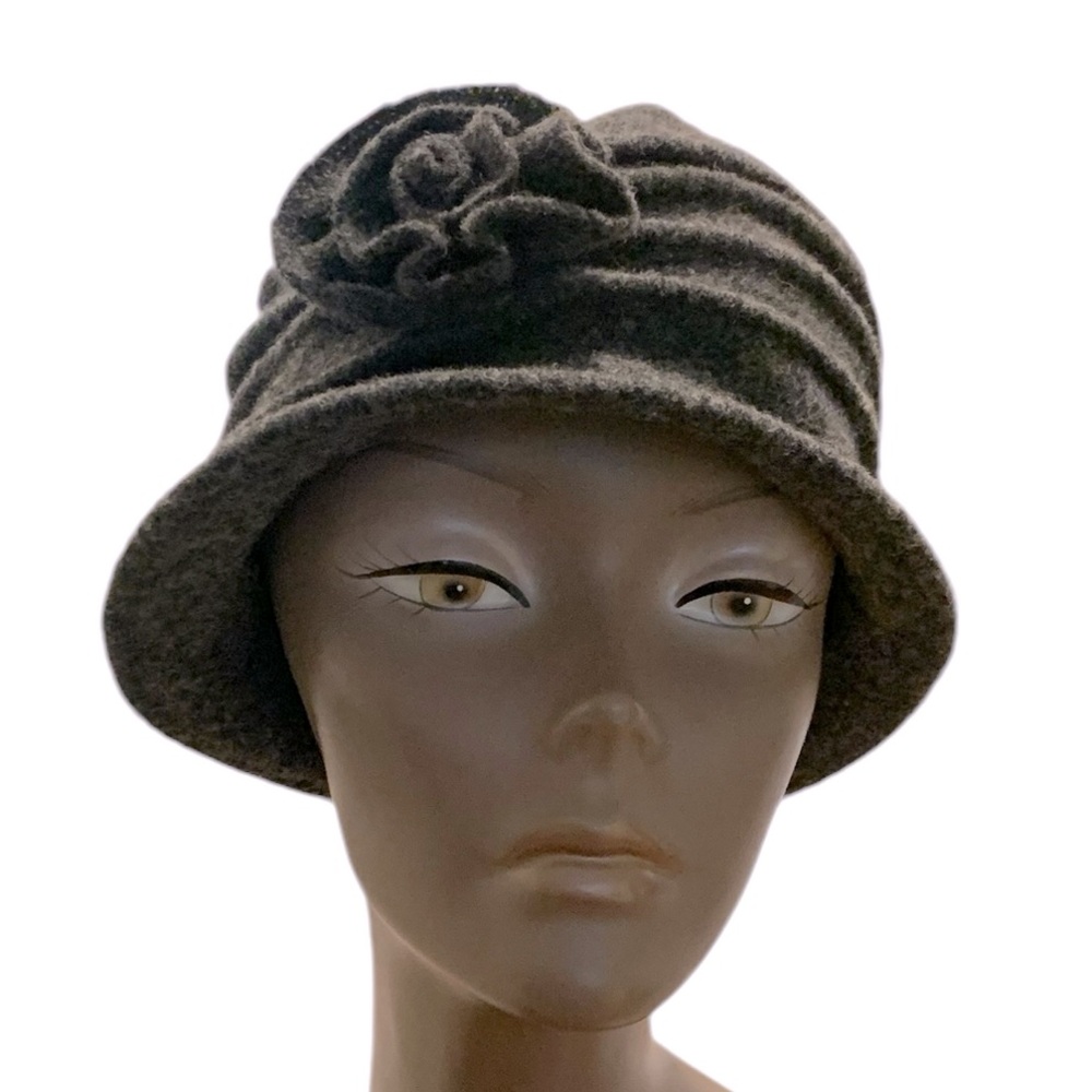 Wool cloche style hat